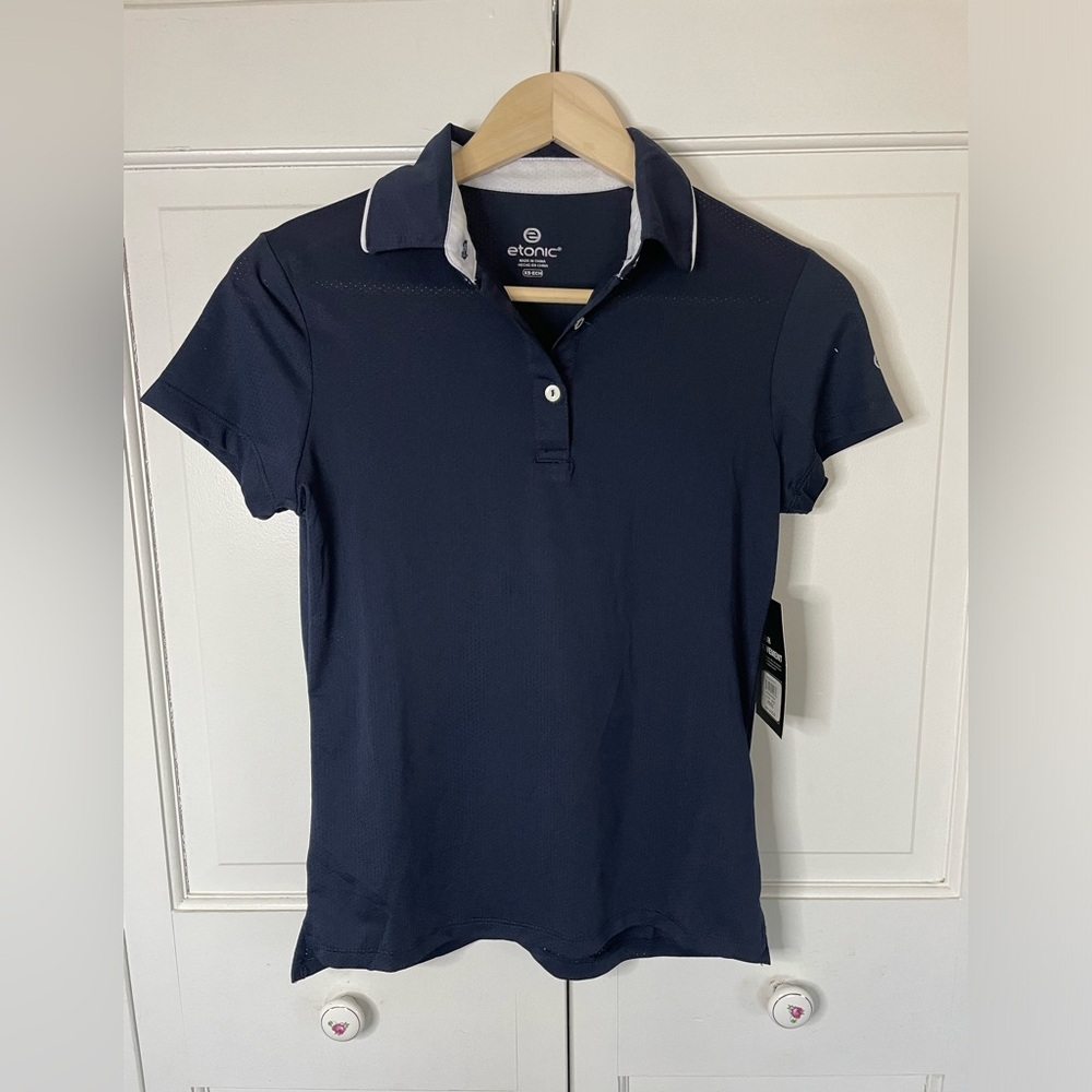 Navy golf polo XS